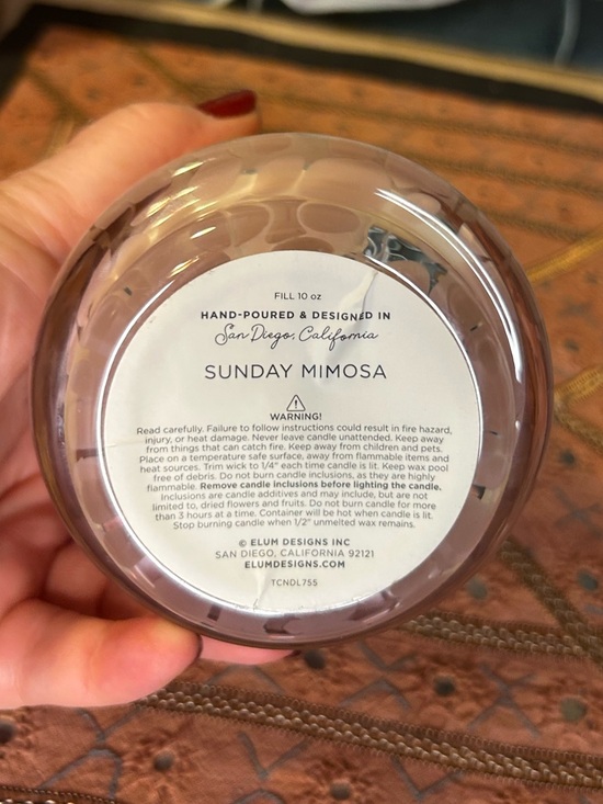 Elum Designs Home Sunday Mimosa Scented Glass Candle